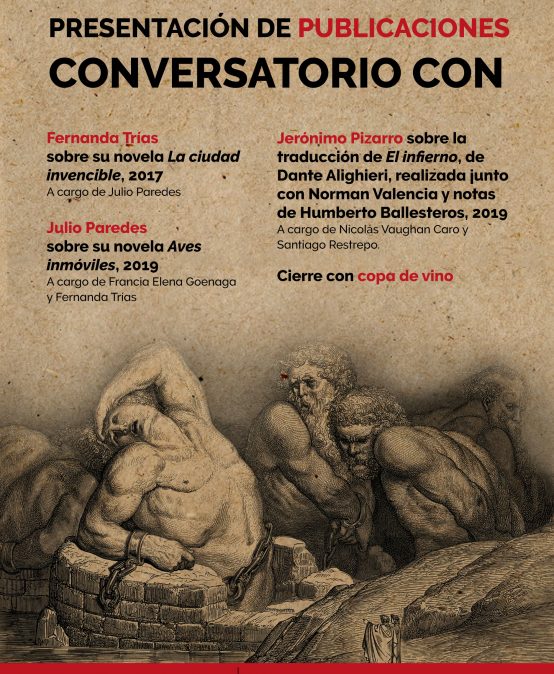 Presentación de publicaciones de Humanidades y Literatura y conversatorio con Fernanda Trías, Jerónimo Pizarro y Julio Paredes