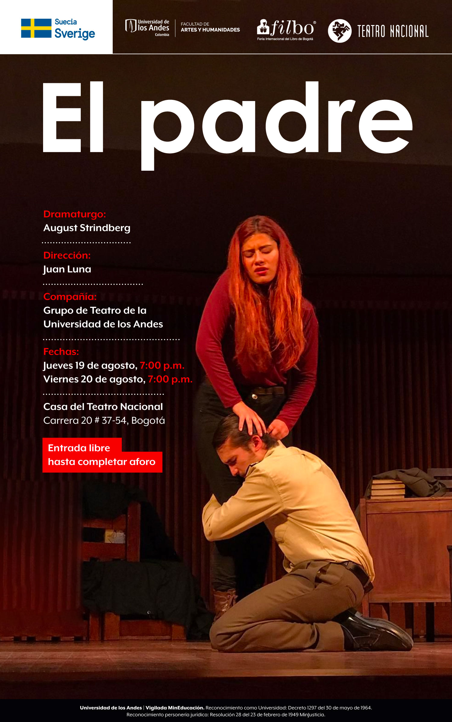 Obra de teatro: El padre - Grupo de Teatro de la Universidad de los Andes