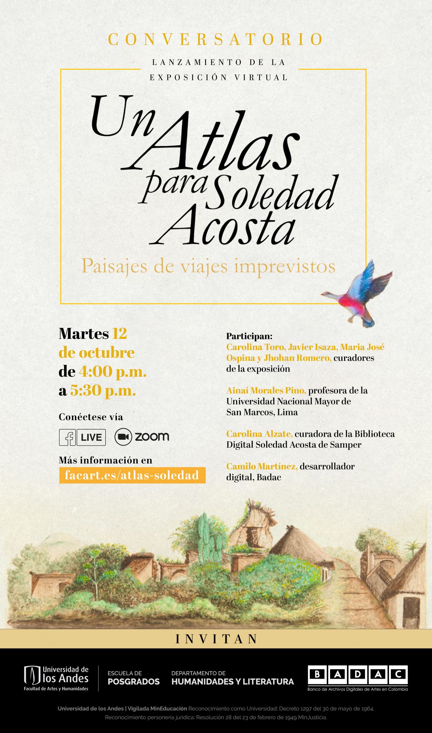 Lanzamiento de la exposición virtual. Un Atlas para Soledad Acosta. Paisajes de viajes imprevistos