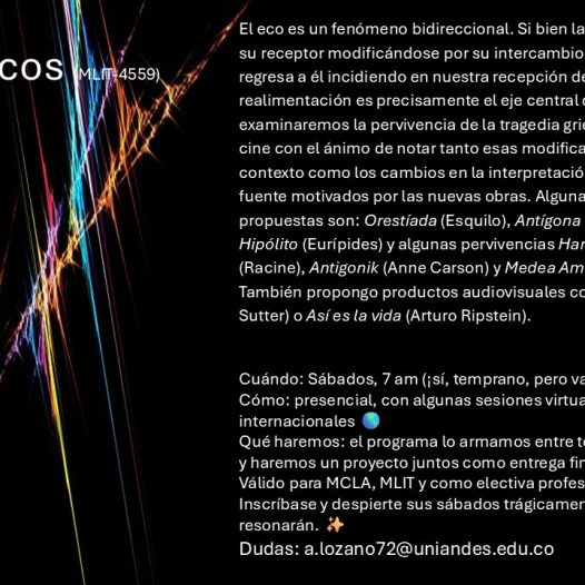 MLIT-4559 Ecos trágicos