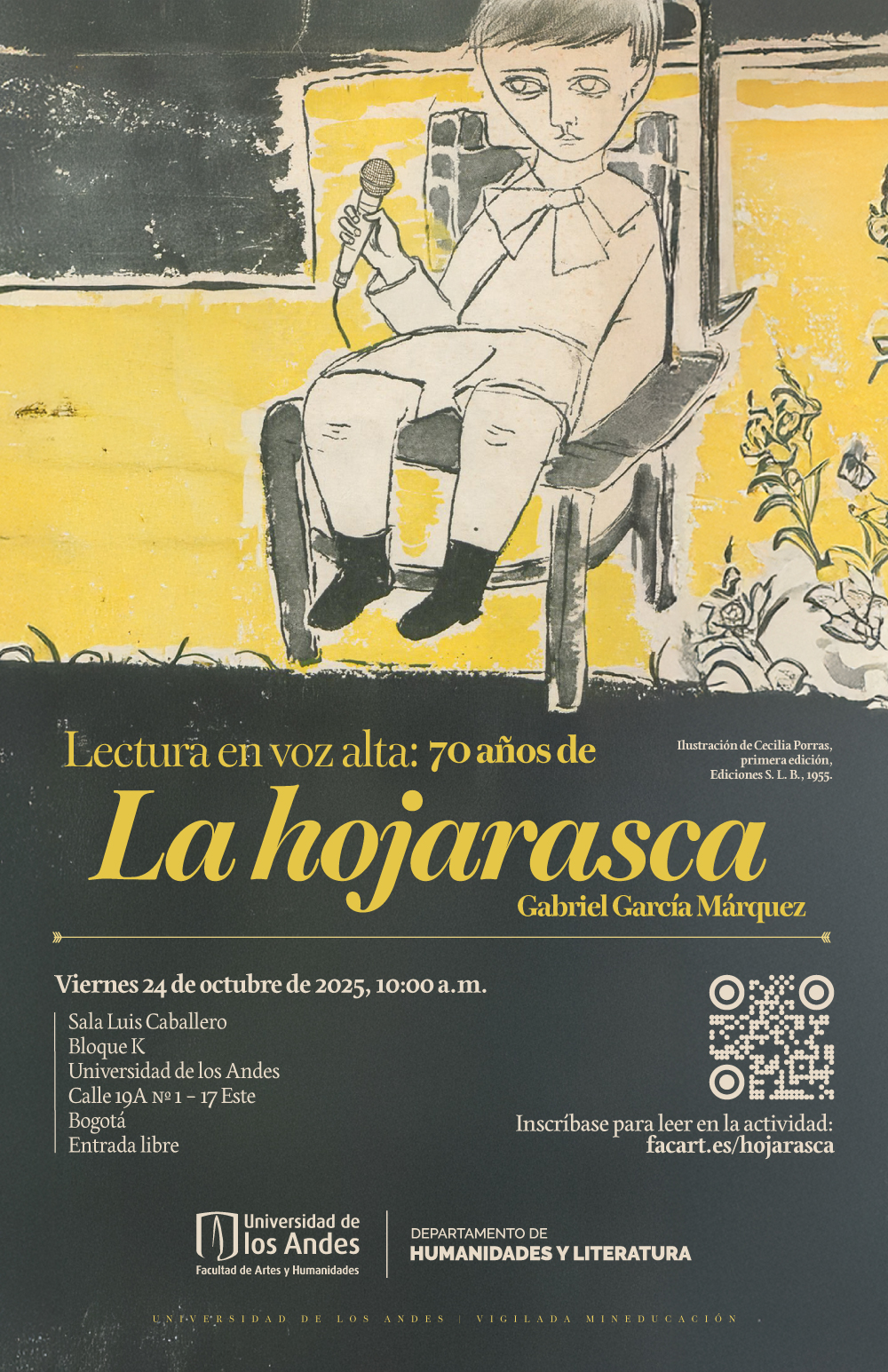 La hojarasca, de Gabriel García Márquez - 70 años de su publicación - Lectura en voz alta, viernes 24 de octubre de 2025 a las 10:00 a.m.