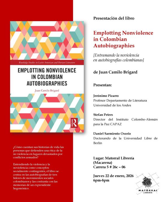 Lanzamiento del libro “Emplotting Nonviolence in Colombian Autobiographies”